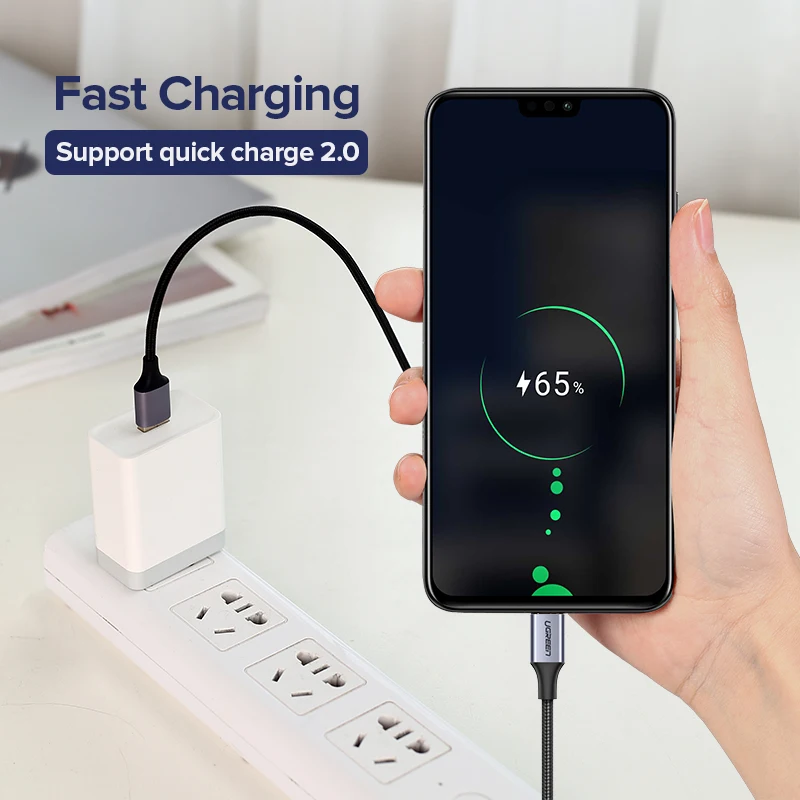 UGREEN Cable Micro USB 3A 1,5 m - Carga rapida y datos - imagen 2