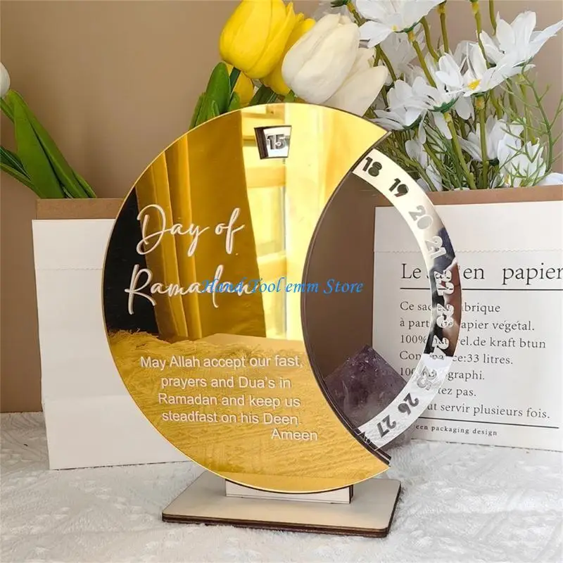 H37F ديكور خشبي العد التنازلي التقويم ديكور المنزل، الدورية الخشب عيد العد التنازلي تقويم القدوم لهدية هووسورمينغ #3