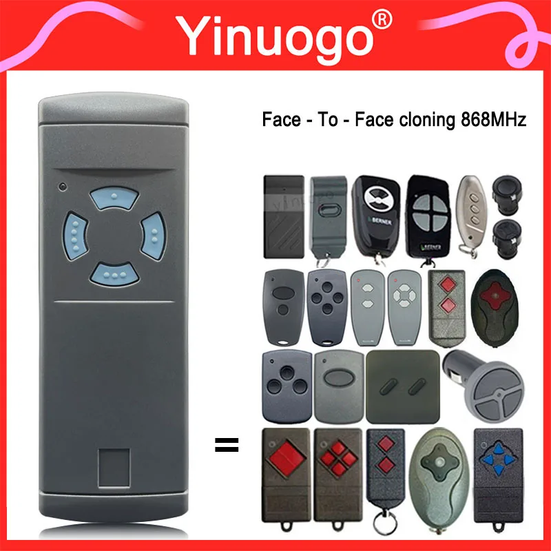 Face-To-Face Cloning 868MHz Berner BHS140 BHS121 BHS110 BHS211 BHS221 Dickert BelFox Garage Door / Gate Remote Control