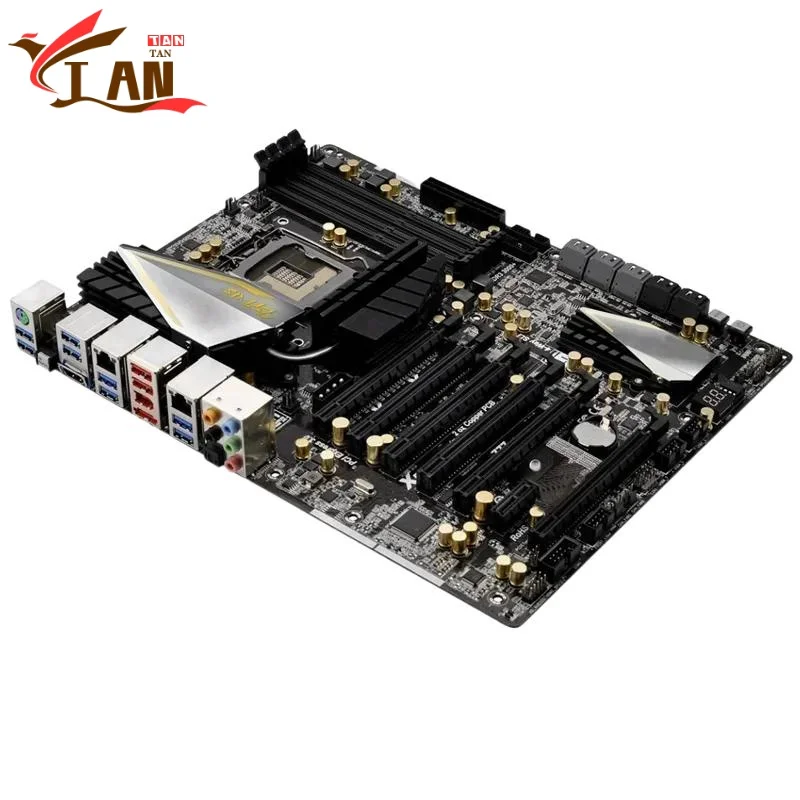Para placa base Asrock Z77 WS 32GB PCI-E3.0 LGA 1155 DDR3 ATX Z77 placa base 100% probado completamente funciona Tan