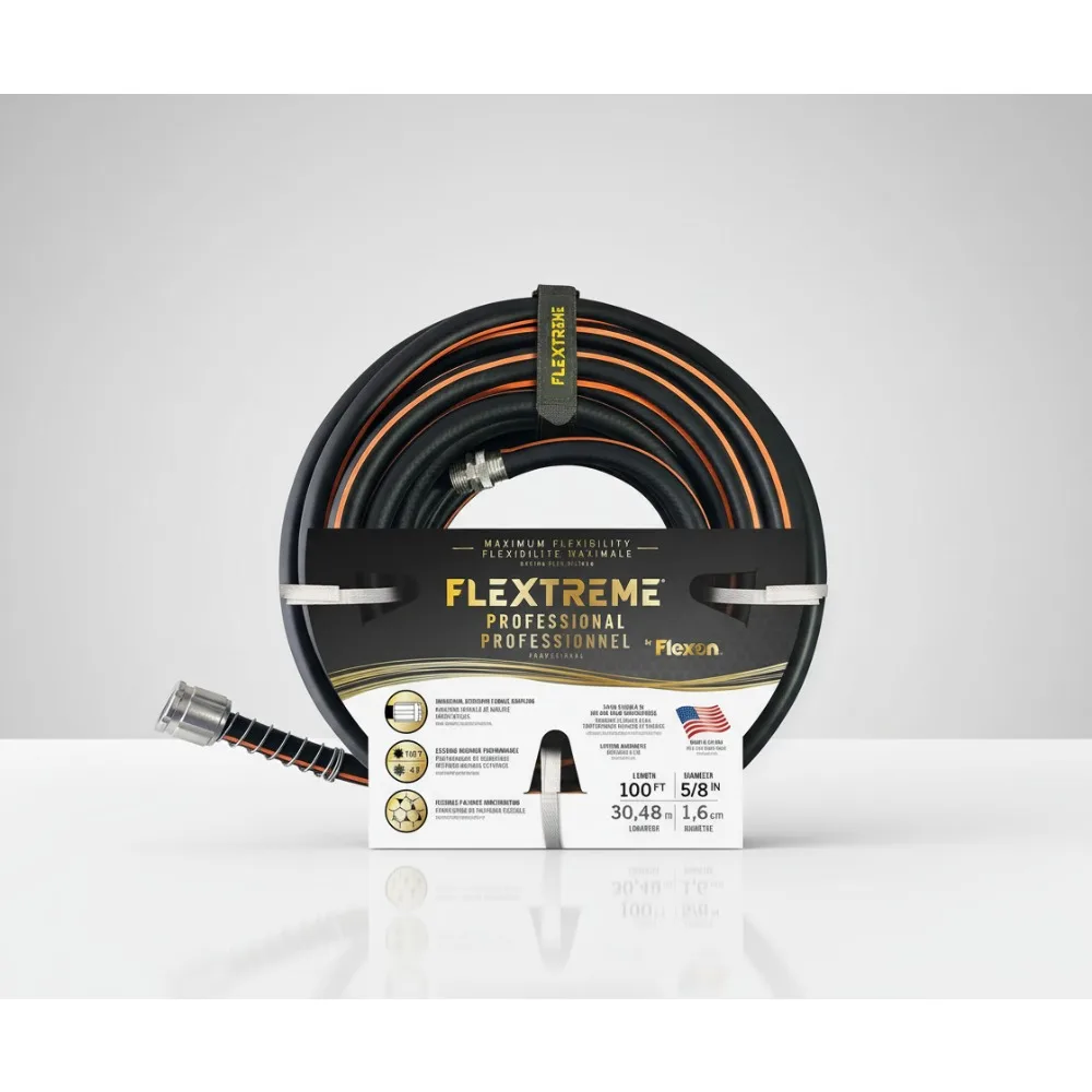 

Heavy-Duty 5/8" x 100ft Kink-Resistant Garden Hose – All-Weather Flexible for Lawn & Garden Watering