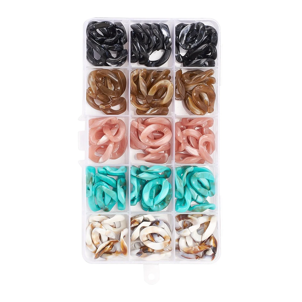 

Acrylic Set Jewelry Making Supplies Open Rings Keychain Components DIY Craft Beautiful Colors Lightweight Storage
