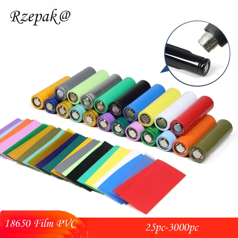 18650 Film PVC Heat Shrink Tube Battery Tape Precut Shrinkable Sleeve Tubing Protect Pipe Cover Batteries Wrap Case