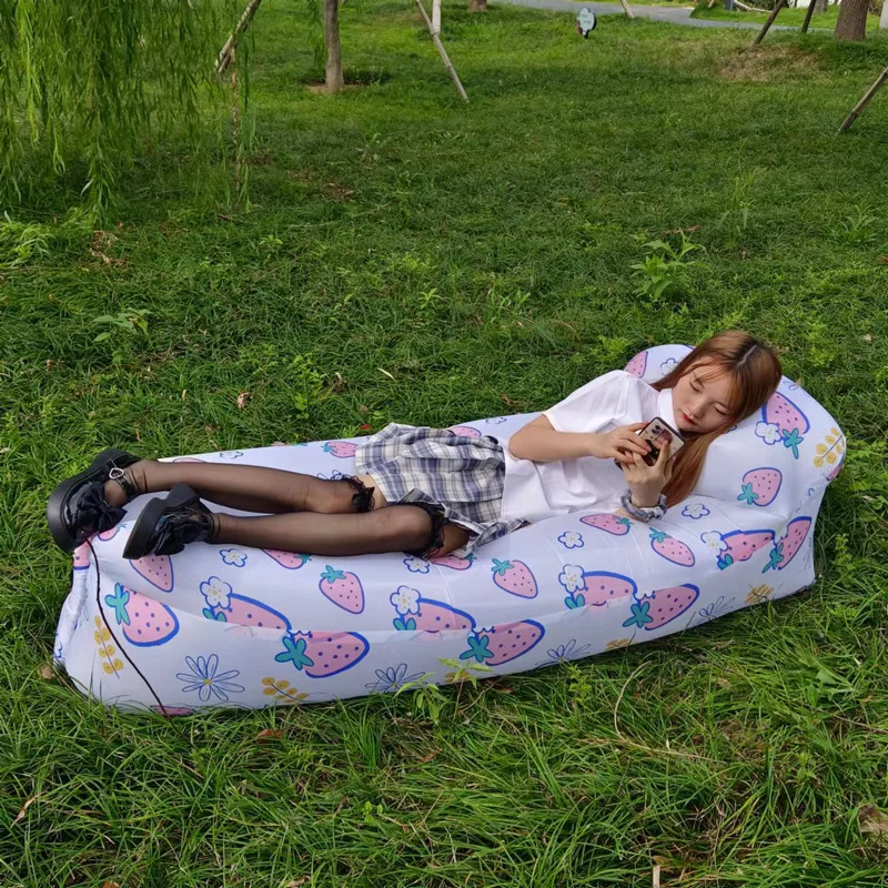 Air Couch Lounger Sofa Camping Sleeping Pad Inflatable Mat Waterproof Mattress Pool Beach Chair Outdoor For Backpacking Picnics