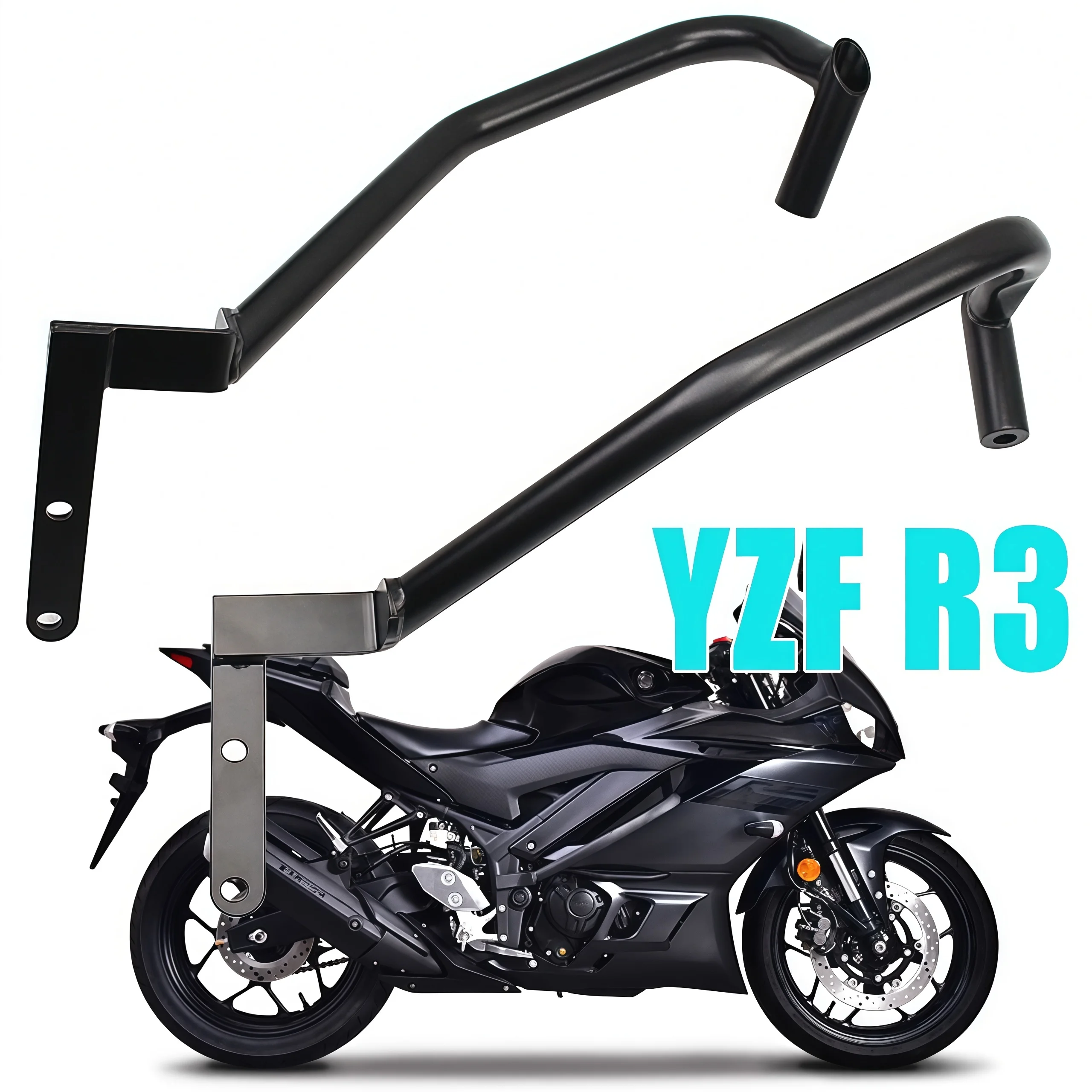 Motorcycle Bumper Frame Crash Bar Engine Guard Side Tank Protector Motorcycle Accessories For YAMAHA YZF R3 YZFR3 2020-2024