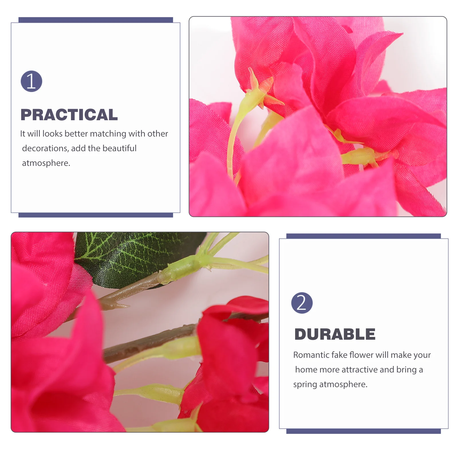 

Artificial Bougainvillea Fake Silk Flowers Vibrant Wedding Party Centerpieces Home Decor Faux Silk Bougainvillea