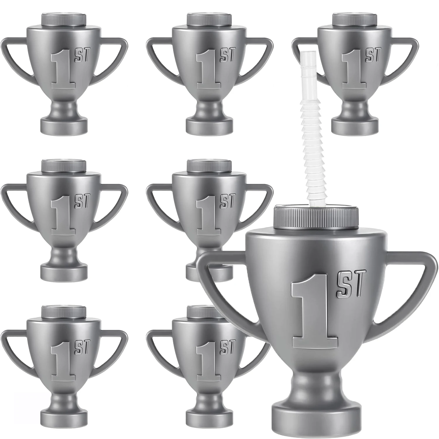 

Трофейные чашки для гоночных автомобилей с соломинками и крышками, пластиковые гоночные машины на 12 унций, принадлежности для дня рождения