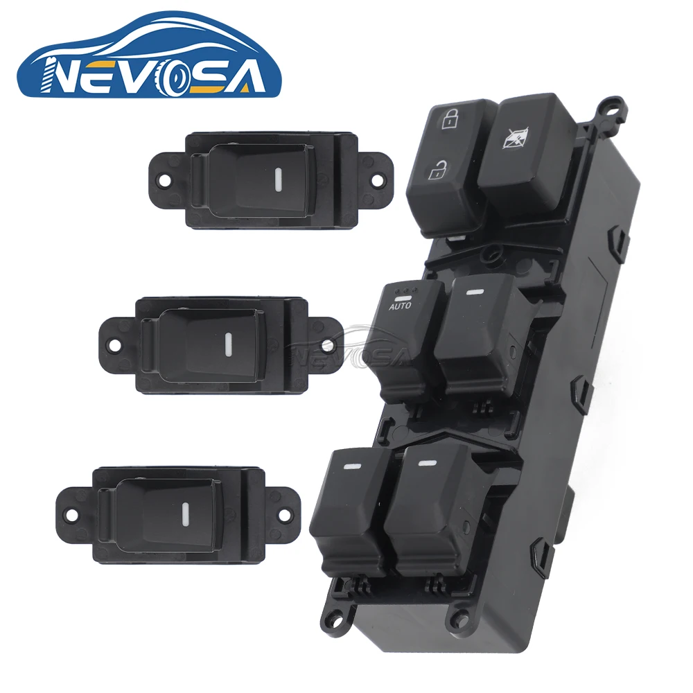 

NEVOSA 93575-1W010 93570-1W155 Front Left Driver Power Window Switch Passenger Rear Button For Kia Rio Pride 2012 2013 2014 2015