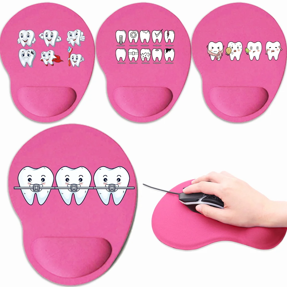 Mouse Pads Teeth Series Premium Desk Mat for PC Laptop Ergonomic Wrist Pad Comfortable Support Gaming Non-slip Mousepad
