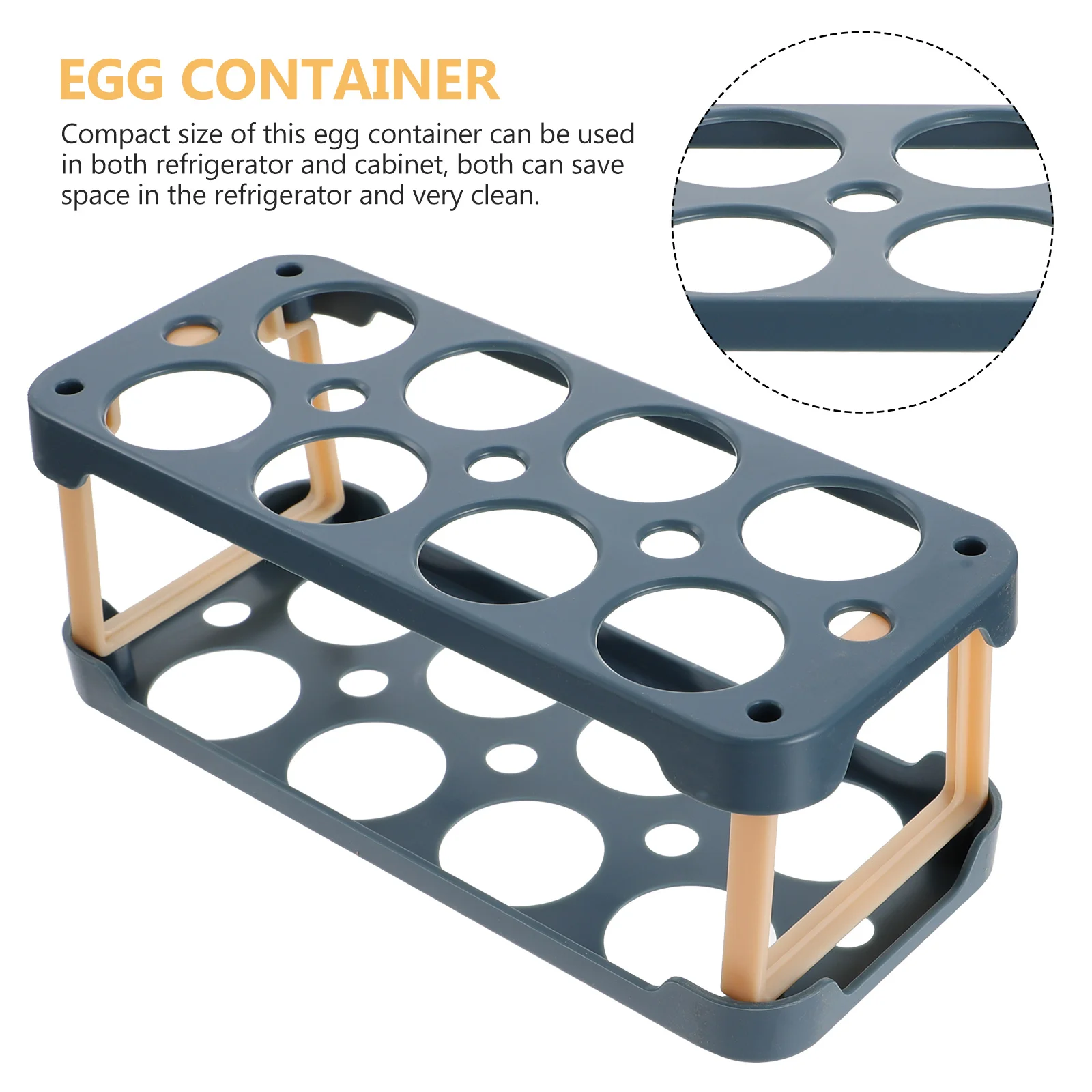 

Container Non-Slip Storage Holder Storage Box Durable Tray Egg Plate Refrigerator Egg Tray Organizer Case