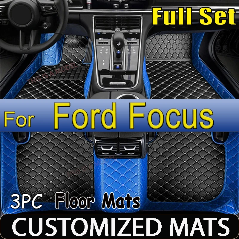 Car Floor Mats For Ford Focus MK2.5 2006 2007 2008 2009 2010 2011 Auto Foot Pads Automobile Carpet Cover Interior Accessories