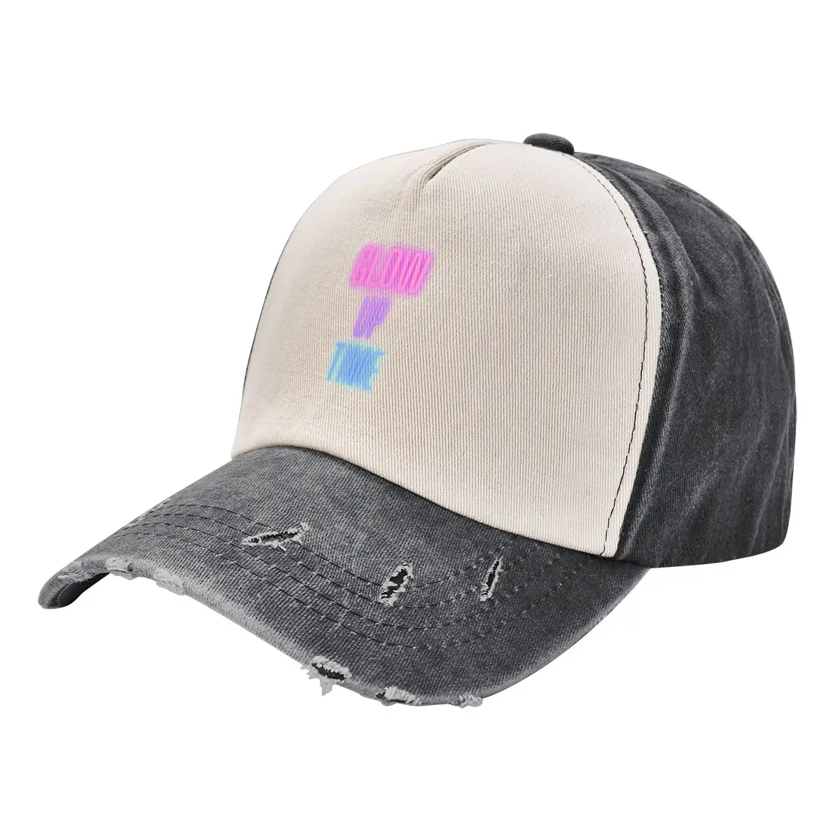 

GLOW UP TIME - pink, purple, blue Baseball Cap Beach Bag tea Hat Female Men's