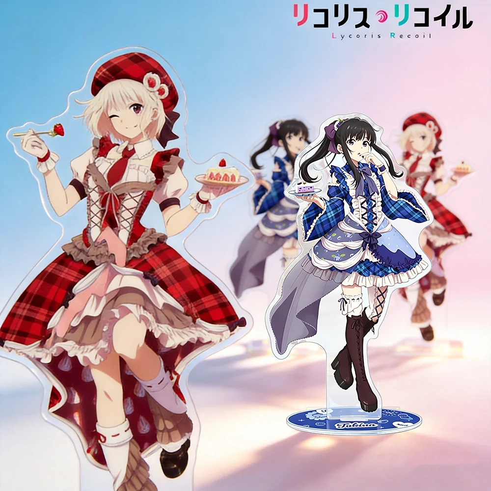 Lycoris Recoil Acrylic Stand Keychain Chisato Nishikigi Takina Inoue Maid Dessert Style Anime Figure Desk Decor Gift