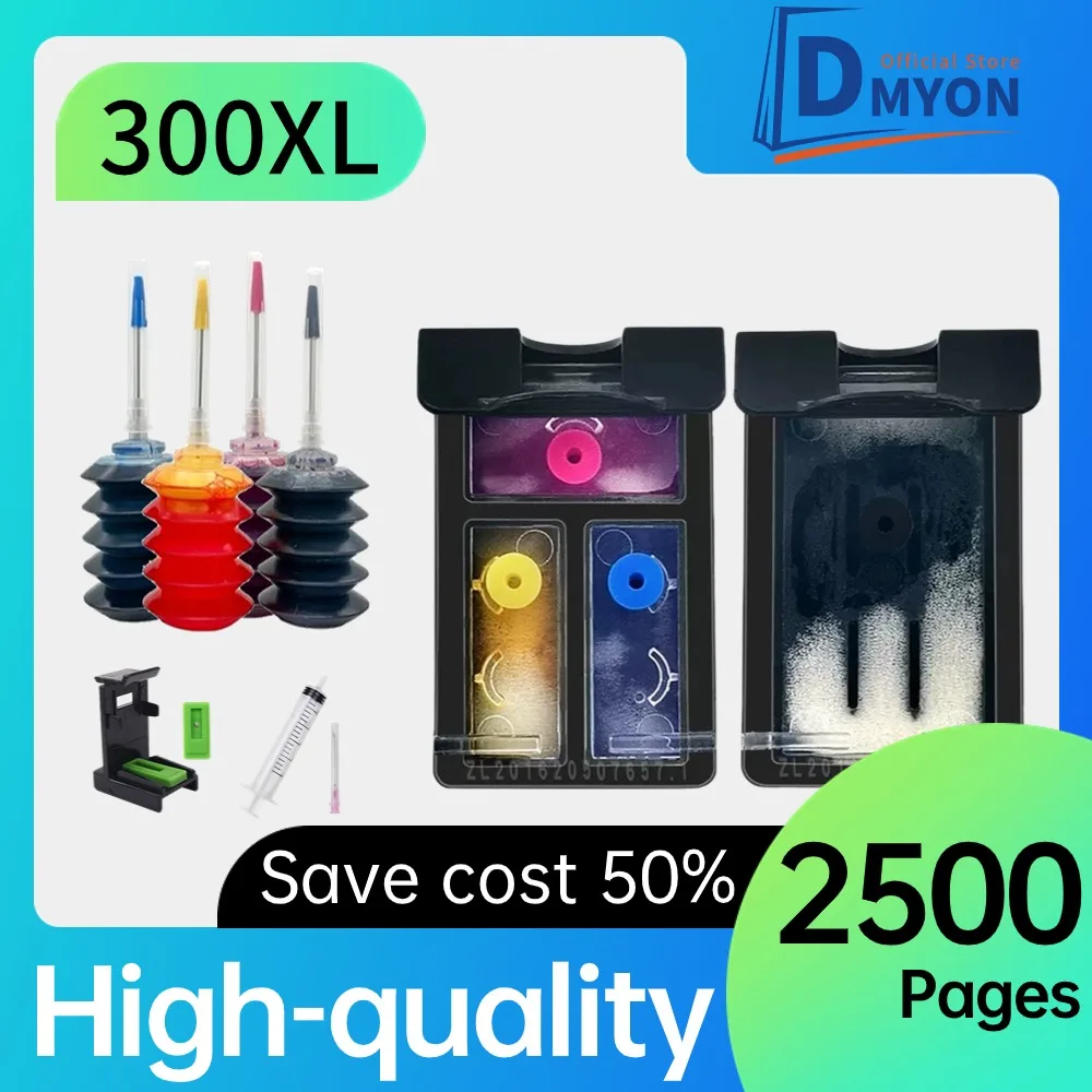 

DMYON Compatible for 300XL hp300 Ink Cartridge for HP Deskjet D1660 D2500 D2560 D2660 D5560 F2420 F2480 F2492 Printer Cartridge