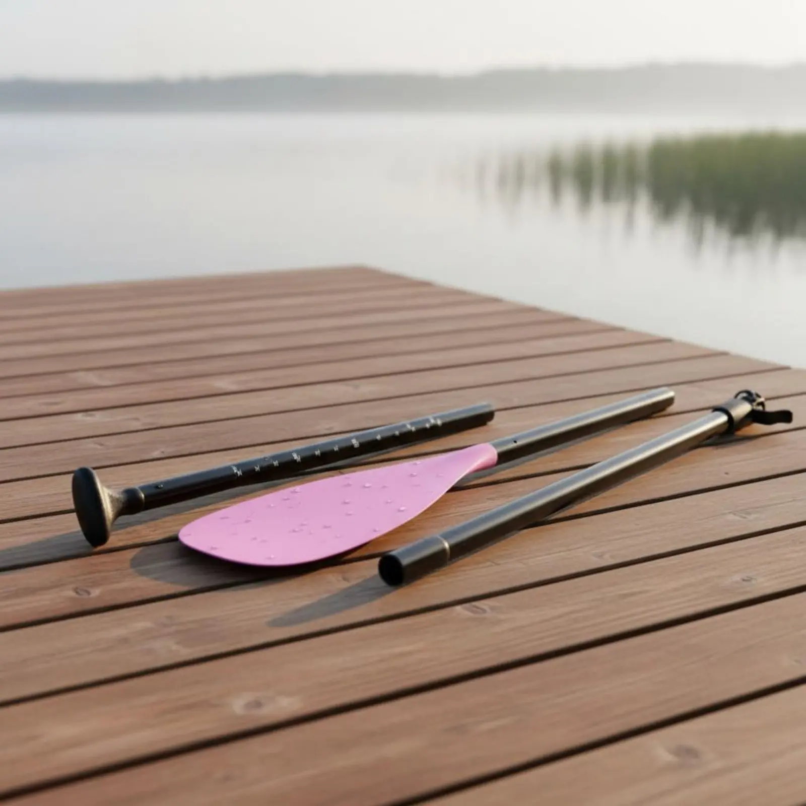 Kayak Paddle Aluminum Alloy SUP Paddle Water Sports Gear Detachable Adjustable Length for Paddleboarding