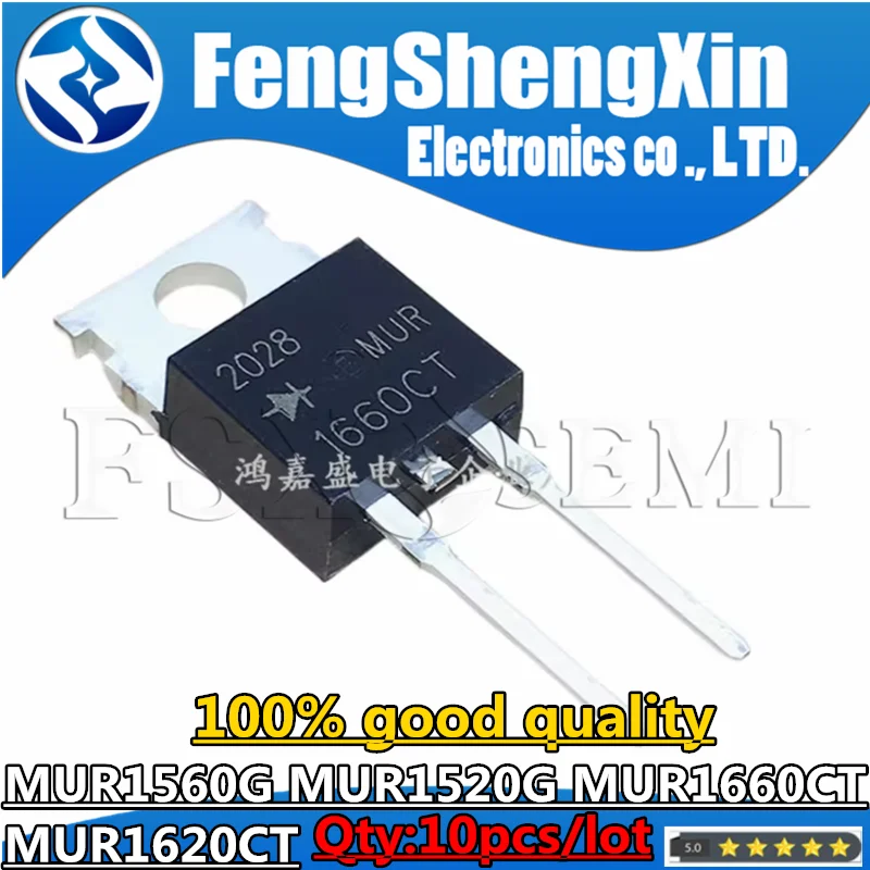 10pcs MUR1560G U1560 U1520G MUR1520G MUR1660CT MUR1620CT MUR1620CTR  MUR1660G U1620G  U1660G