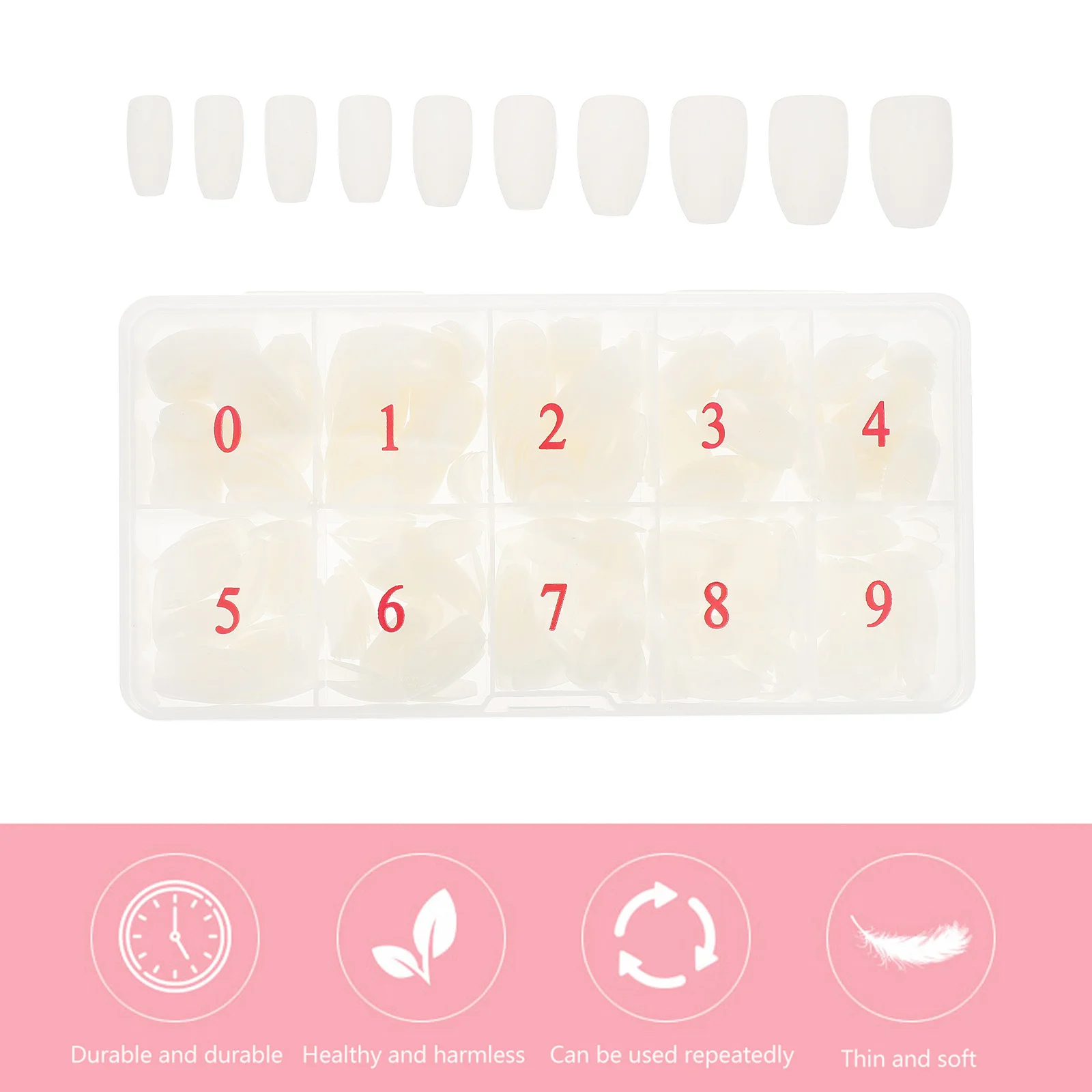 

500Pcs Ballet False Nails Full Cover Design Slim Fit DIY Fake Nail Tips for Manicure Wedding Prom Salon Decorative Nail Art