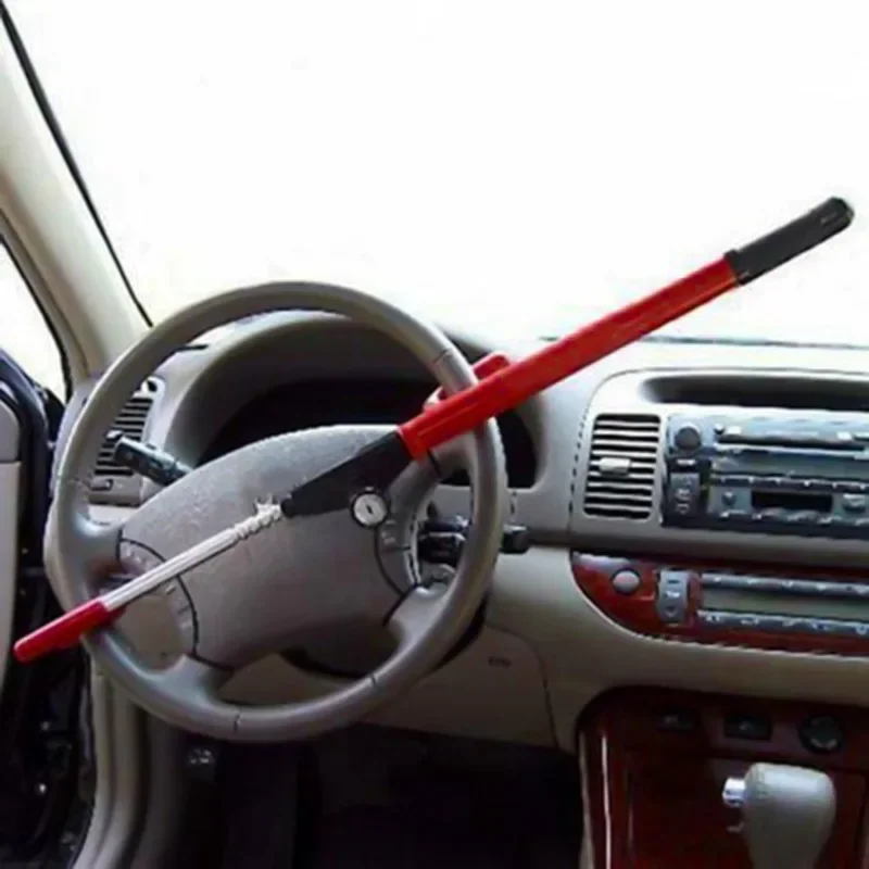 

Telescopic U-Shaped Steering Wheel Lock: Anti-Theft Car Security Bar with Emergency Defense Function