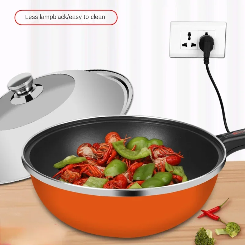 Joyoung-sartén eléctrica multifunción todo en uno, olla caliente, antiadherente