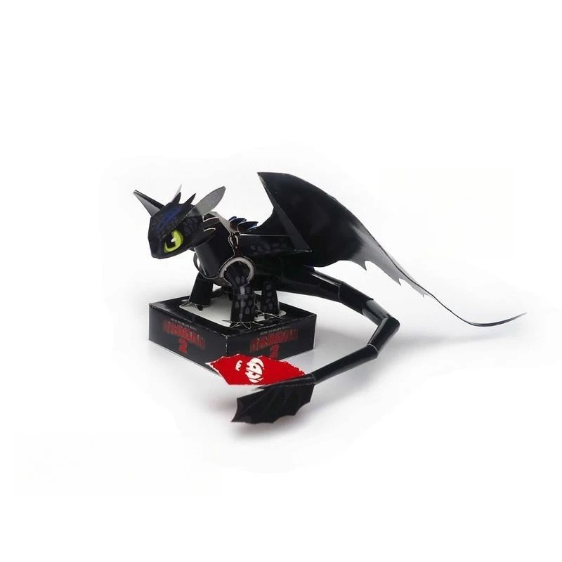 

How To Train Your Dragon 2 Toothless DIY Paper Model Kit, Anime Figure Paper Craft Collectible Desktop Decor Gift for Fans