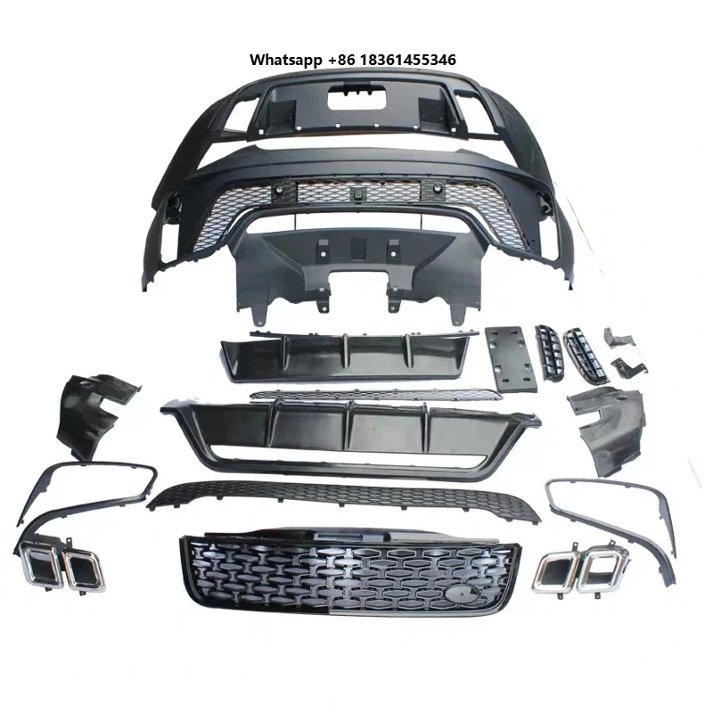 For  Discovery 5 2017-2020 modified Radiator Grille tail throat unpainted accessories Car Front Rear Bumper
