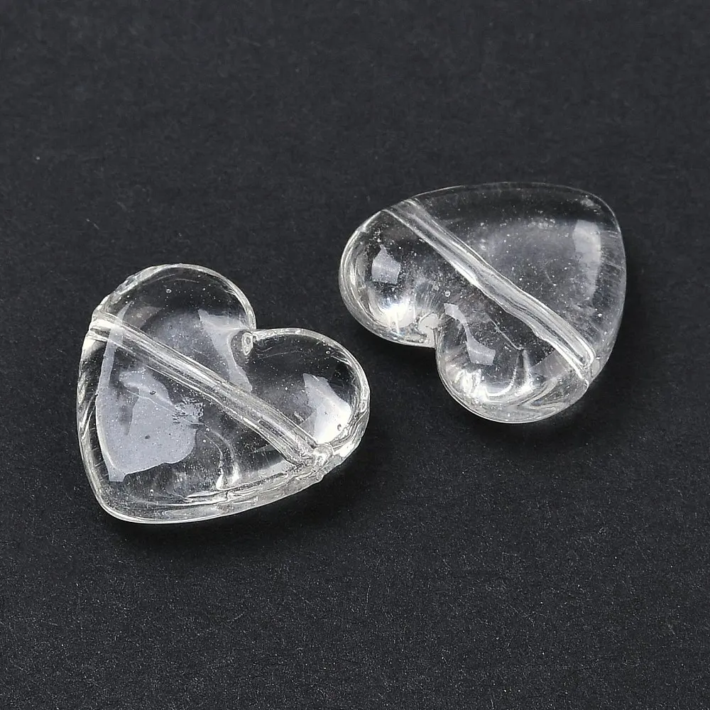 10 Stück handgefertigte mehrfarbige Herz-Glasperlen aus Lampwork-Glas, Valentinstagsgeschenk, 19–20 x 6,5–7 mm für die Herstellung von DIY-Schmuck – Detail 36
