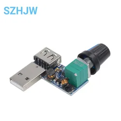 DC 5V USB Fan Stepless Speed Controller Regulator with Switch Speed Module Fan Governor Volume Regulator Board