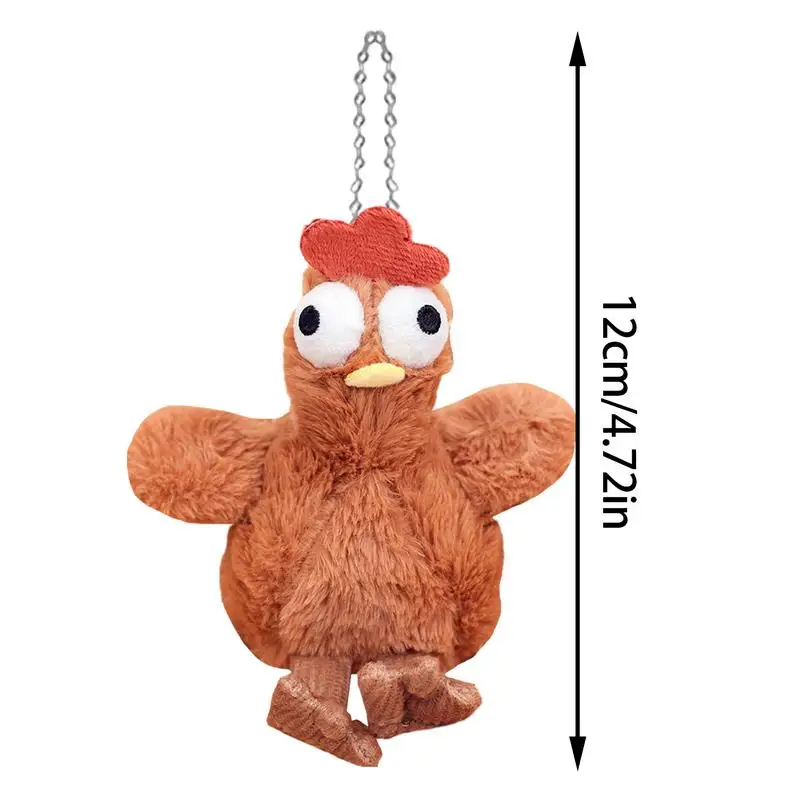 Kip Pluche Ornament Tas Hanger Pluche Kip Sleutelhanger Telefoonhoesje Charm Kids Knuffelige Metgezel Verzamelbaar Voor Draagtas