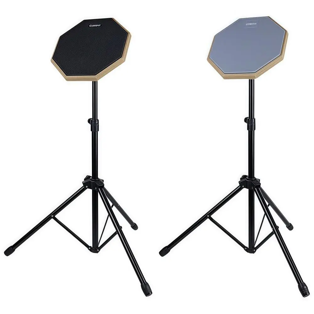 High Quality 8In Drum Practice Pad Double Sided Silent Drum Pad Drum Stand Set Portable Carrying Bag Dumb Drum Trainer