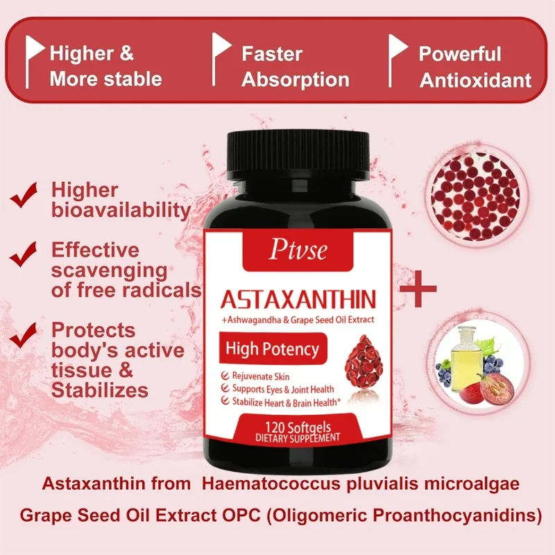 Astaxanthin  containing organic coconut oil - antioxidant supplement, non genetically modified certification, gluten free