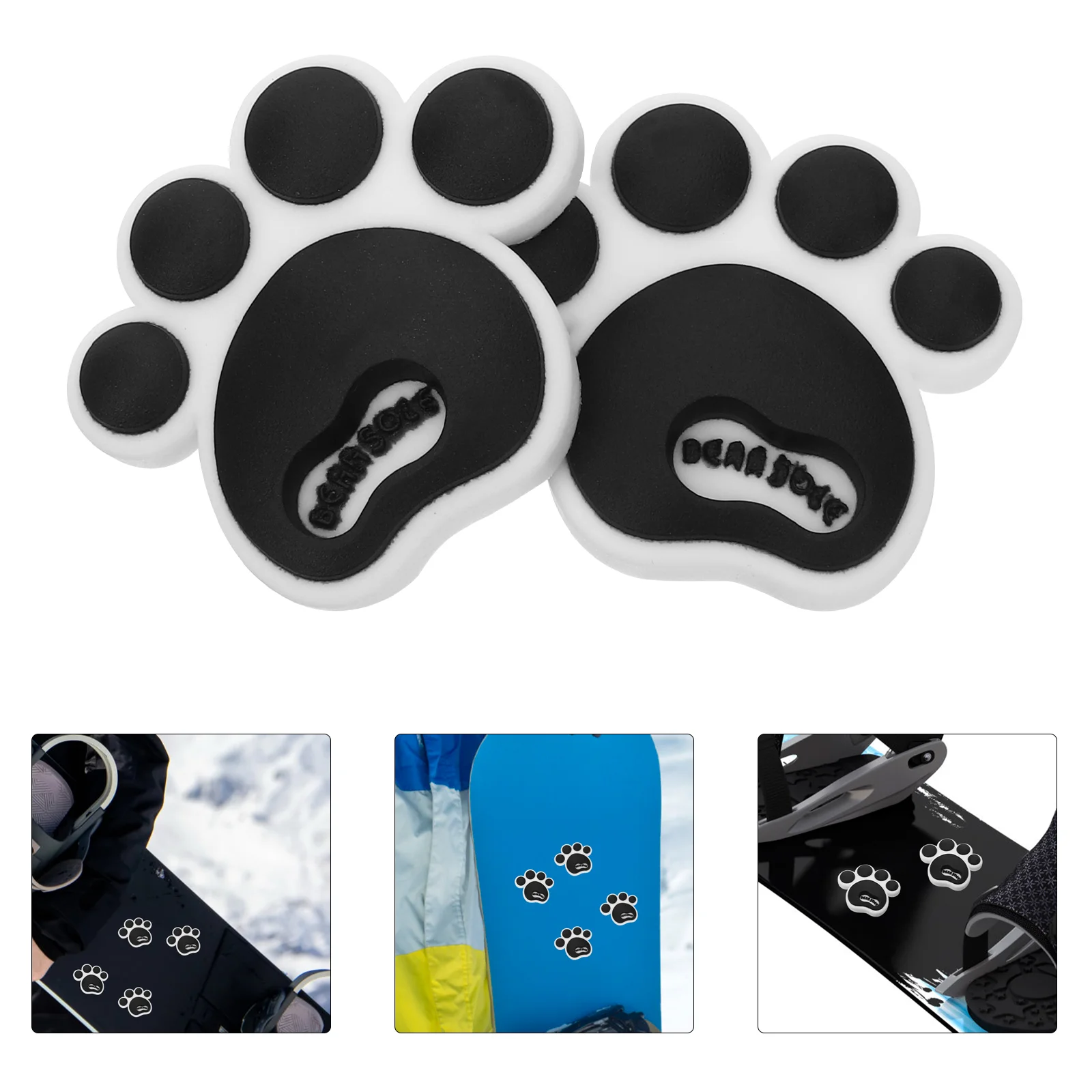 Bantalan Pelindung Anti Selip Snowboard Dekoratif Halus Silikon Anti-selip 4 Buah untuk Papan Seluncur Salju Harian