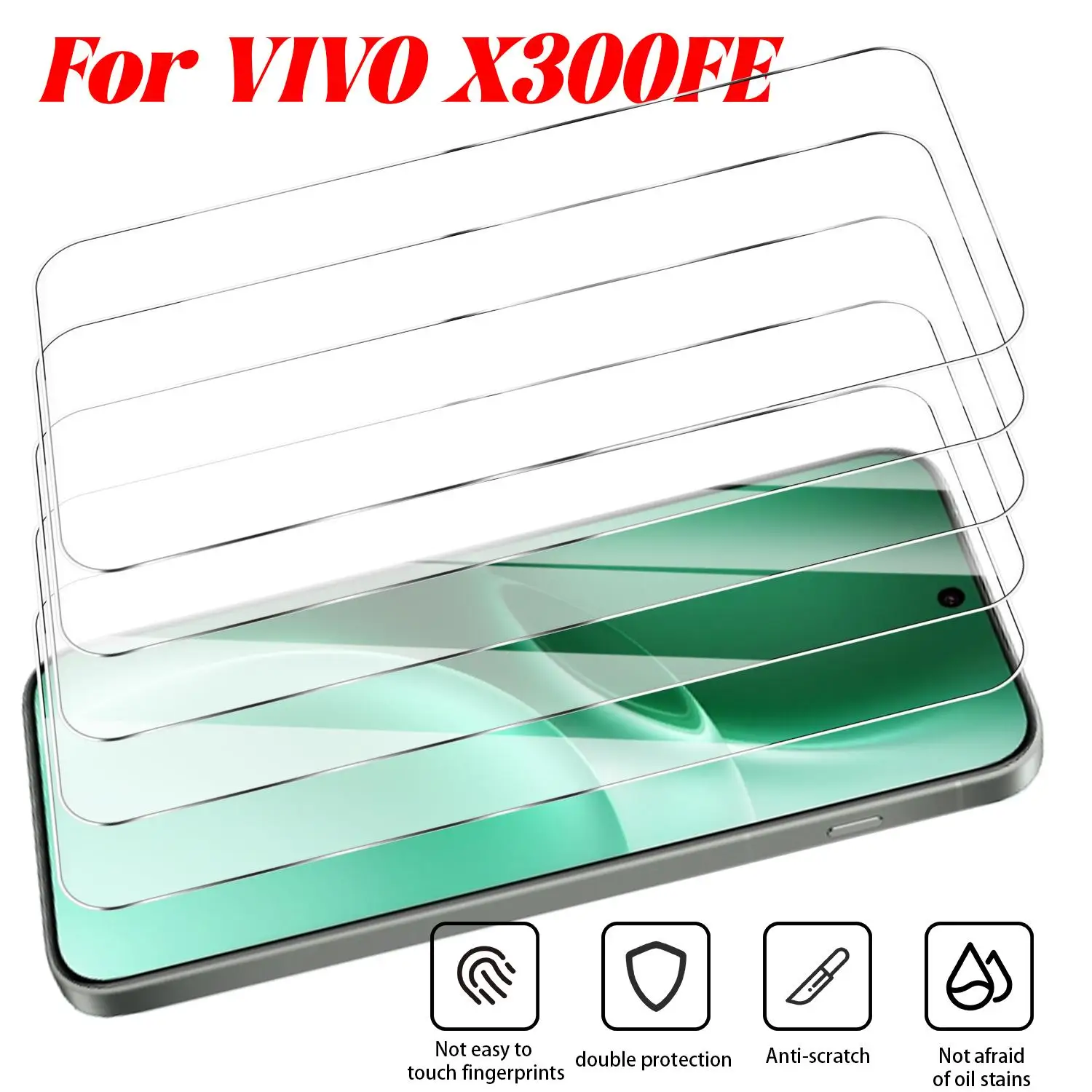 

1-3PCS Tempered Glass Screen Protectors For VIVO X300 FE Full Cover Anti Scratch Protective Films For Vivo X300FE Accessories