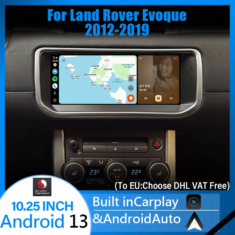 New Style Android 14 For Land Rover RangeRover Evoque LRX L538 6+128G Car DVD Radio Multimedia Player Wireless Carplay Auto GPS