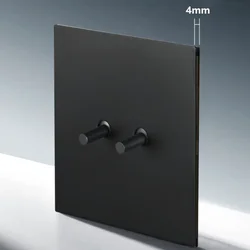 Wall Light Toggle Switch 1-4 Gang 2 Way Stainless Steel Panel Double EU French Socket for Home Improvement