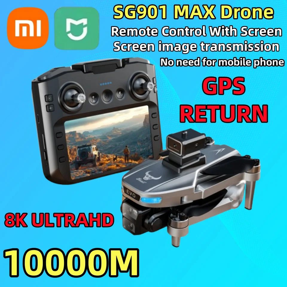 Xiaomi SG901 MAX GPS Drone Professional 8K Aerial HD Avoiding Obstacle with Large Screen Remote Control Folding Brushless Drone