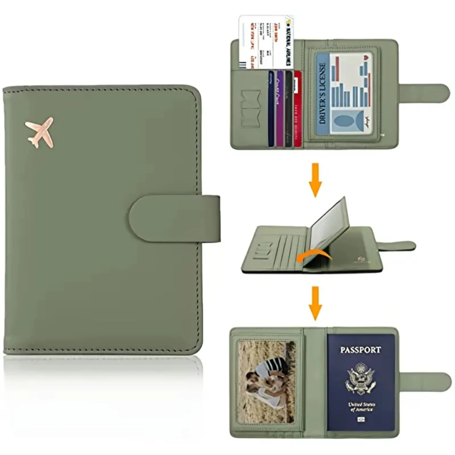 Compact and stylish unisex travel bag for vaccine card and passport - Durable credit card wallet - Convenient and portable - Pro