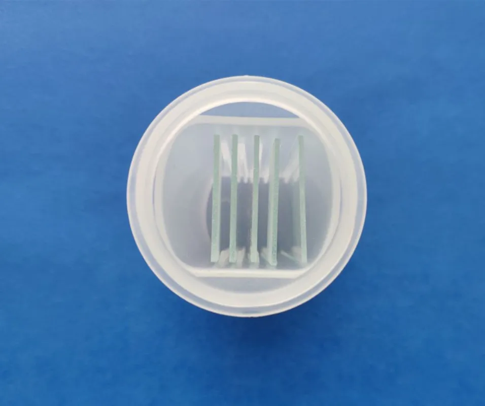 100pcs/Lot Lab Use Plastic 5 Place Microscope Slide Coplin Staining Jar Dish Ware