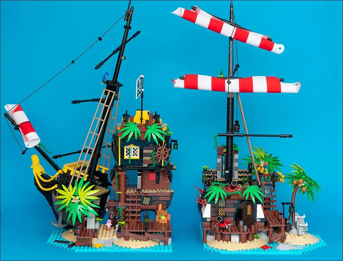 With 8 MINI Figures 698998 Building Blocks Bricks Kid Birthday Christmas Gifts Compatible 21322 Pirates of Barracuda Bay 2545PCS