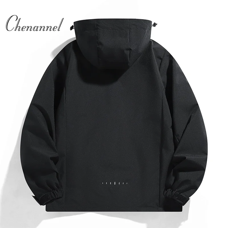 

Мужская модная водонепроницаемая ветрозащитная куртка с капюшоном, уличная спортивная ветровка для пешего туризма, кемпинга, легкая куртка