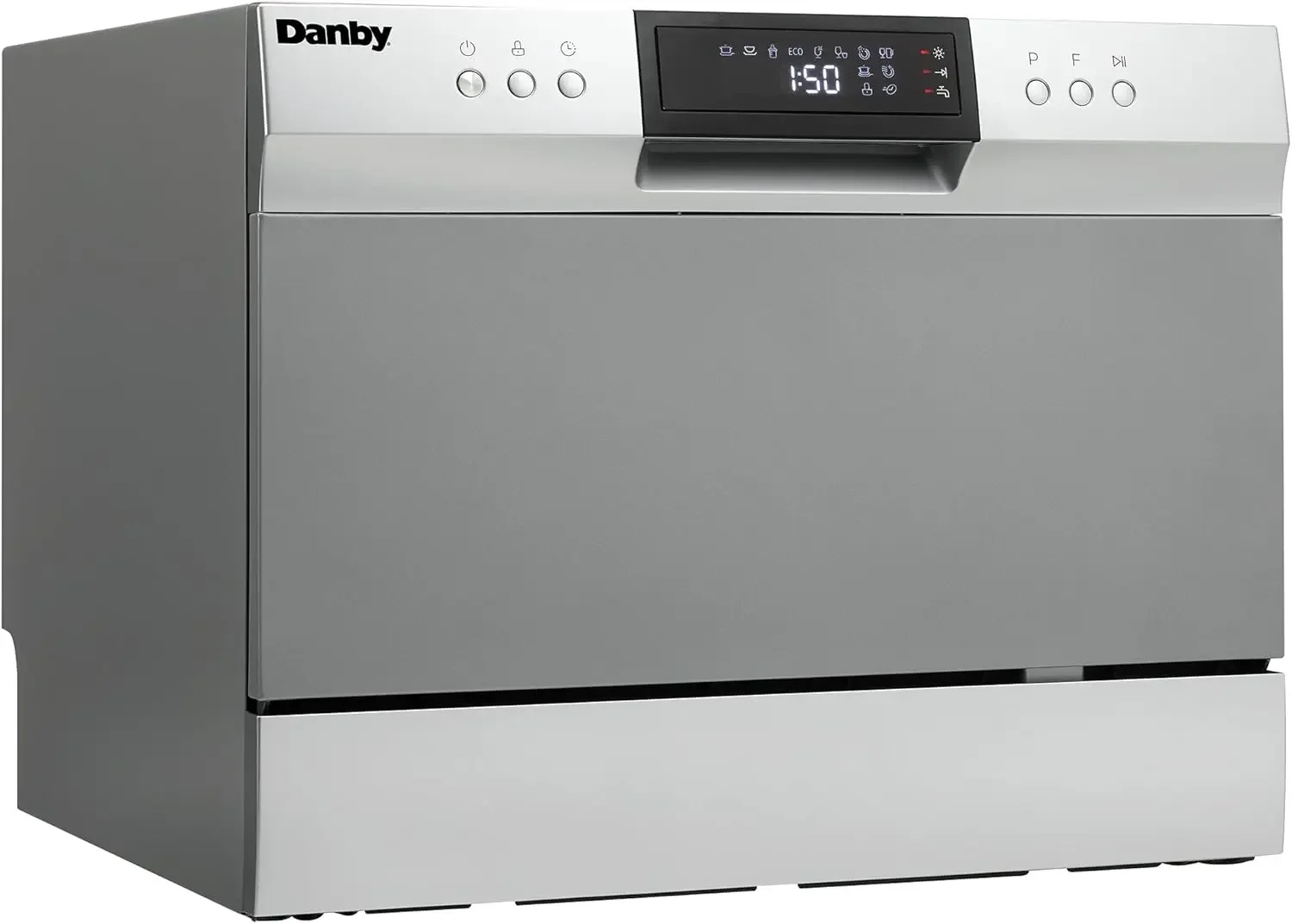 Danby DDW631SDB Countertop Dishwasher with 6 place Settings and Silverware Basket, LED Display, Energy Star