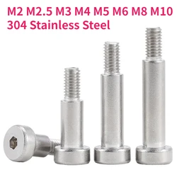 M2 M2.5 M3 M4 M5 M6 M8 M10 304 A2 Stainless Steel Hex Hexagon Socket Cap Head Shouler Screw Bolt Bearing Shoulder Screw