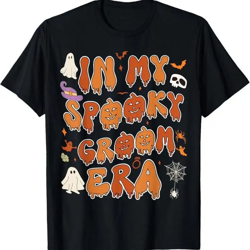 

Футболка In My Spooky Groom Era на Хэллоуин, свадьбу, девичник