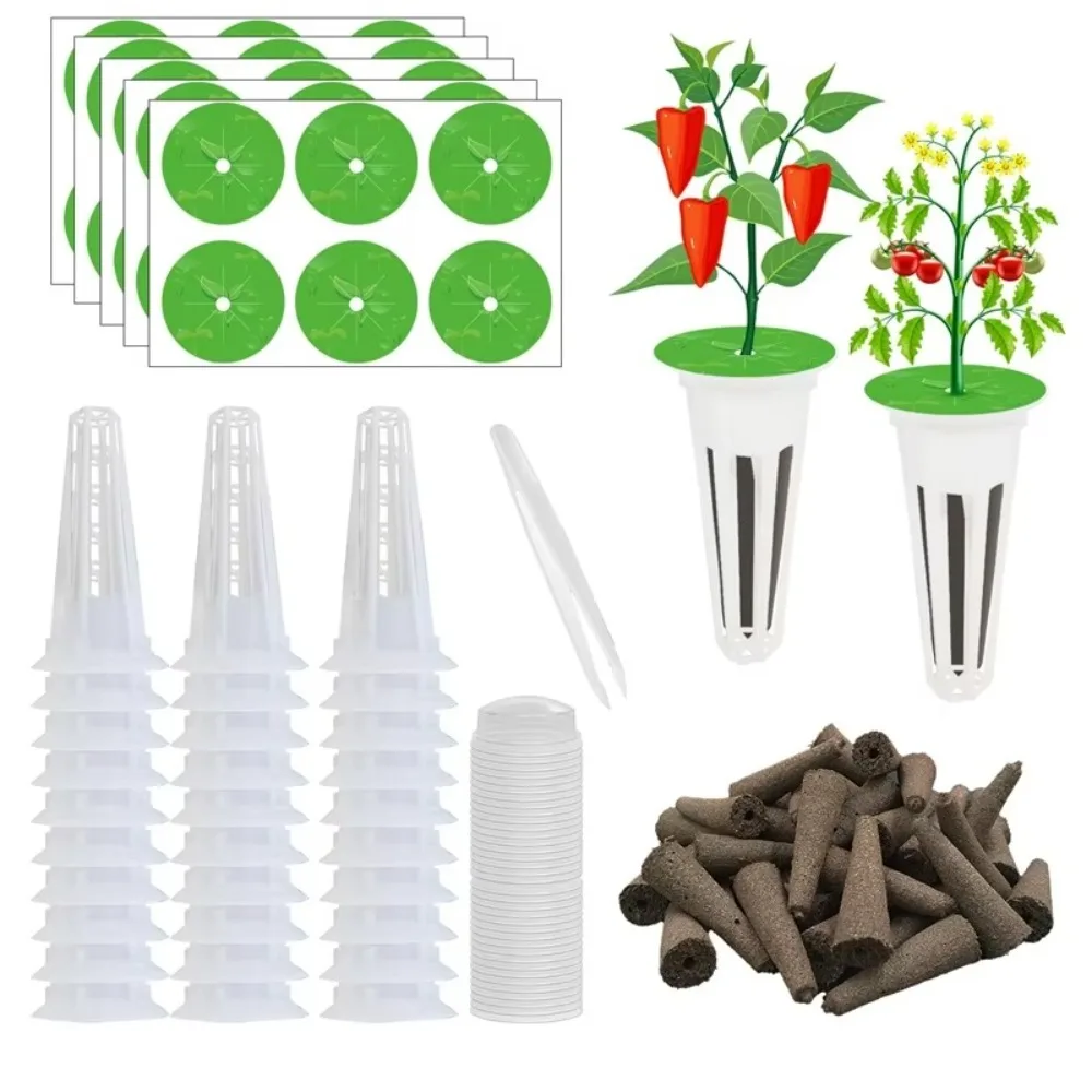 121/141/201Pcs Multi-purpose Hydroponic Garden Accessories Planting Basket Sponges Tweezers Garden Planting Basket