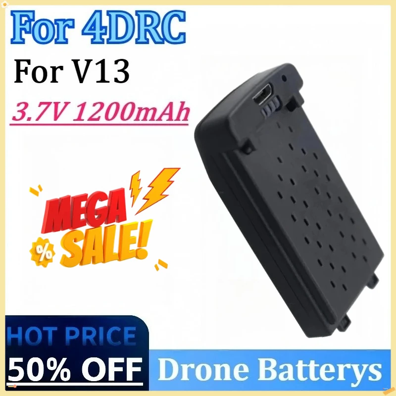 

Newly Upgraded 3.7V 1200mAh Replacement Drone Battery for 4DRC V13 Quadcopter Replacement Accessories Parts Rechargeable Battery