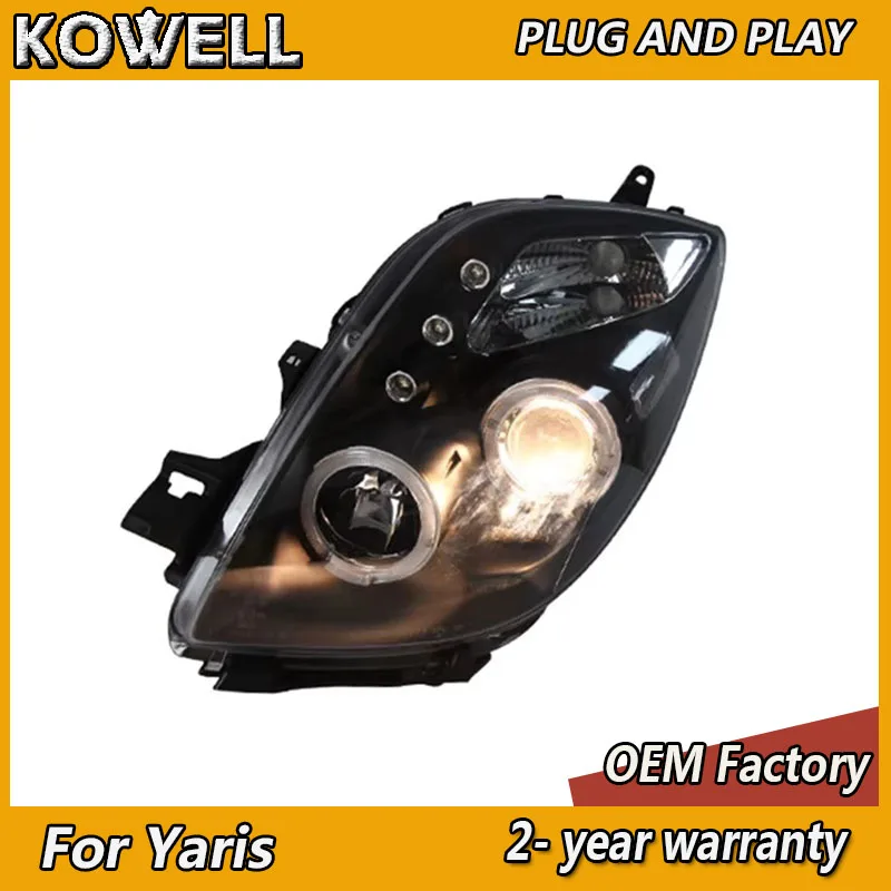 

KOWELL Car Styling For Toyota Yaris Headlights 2005-2012 Yaris Head Light DRL Turn Signal Low High Beam Projector Lens