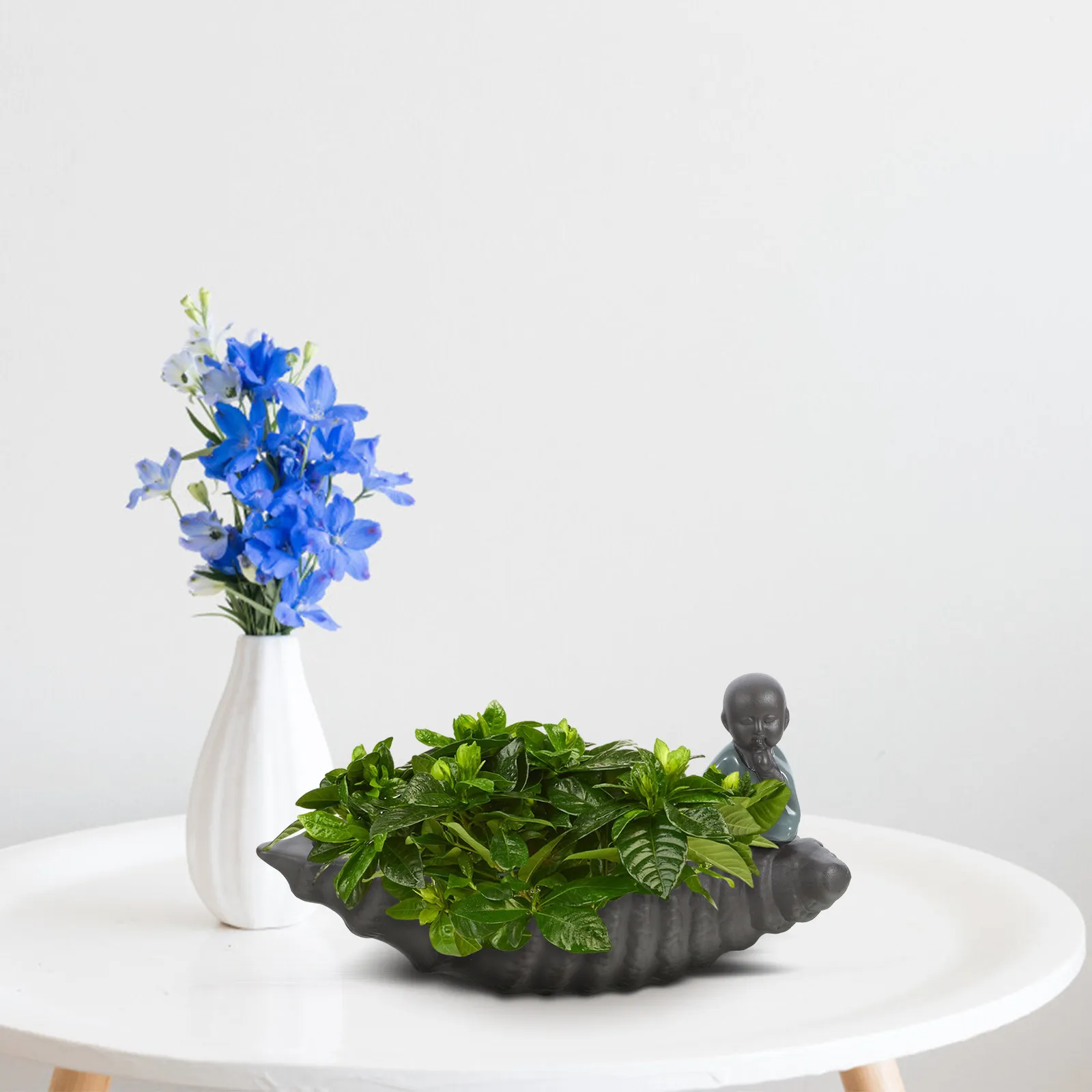 

1 шт. керамический горшок для суккулентов в форме милого монаха, гидропонный цветочный горшок, креативный контейнер для комнатных растений, мини-формат