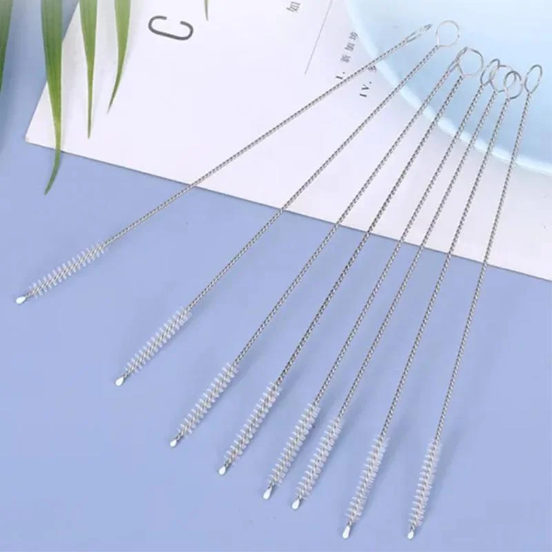 10pcs/set Tool Pipette Tube Brush Bottle Straw Glass Cleaner Fine Tube Cleaning Brush