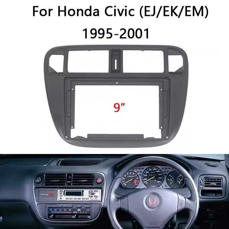 Android Car Radio Frame Kit For Honda Civic(EJ/EK/EM) 1995-2001 Auto Stereo Center Console Holder Fascia Trim Bezel Faceplate