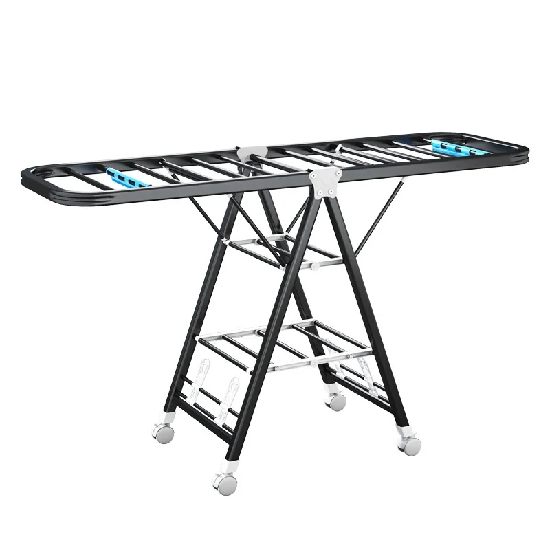 

Home & Balcony Use Foldable Wing-shaped Clothes Drying Rack Stainless Steel Baby Clothes Hanger Metal & Iron Material