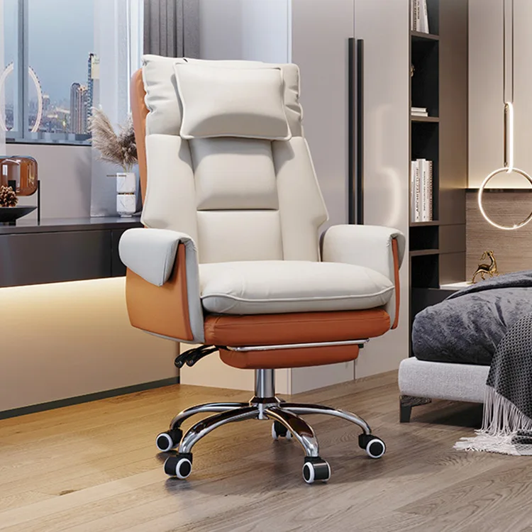 Cadeira do computador Home Reclining Office Chair Cadeira Executiva Confortável Assento E-Sports Longo Sentado Sofá Cadeira Giratória do Encosto
